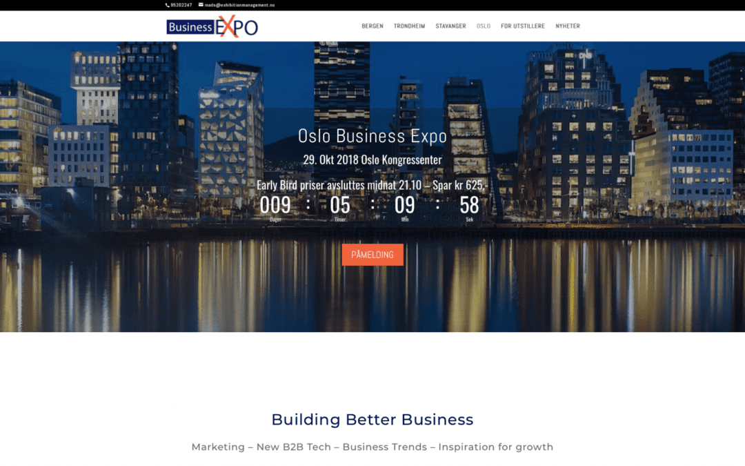 Oslo business Expo 2018 – Vi har 50 billetter